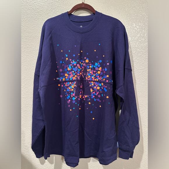 NWOT Disney Parks Walt Disneyland Confetti Spirit Jersey Sz L - Picture 1 of 4